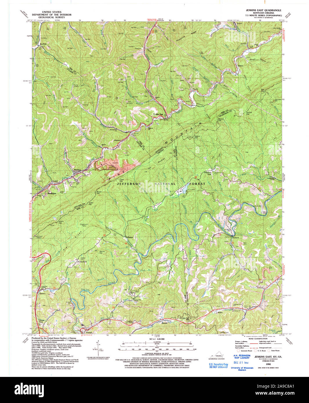 Jenkins kentucky map hires stock photography and images Alamy