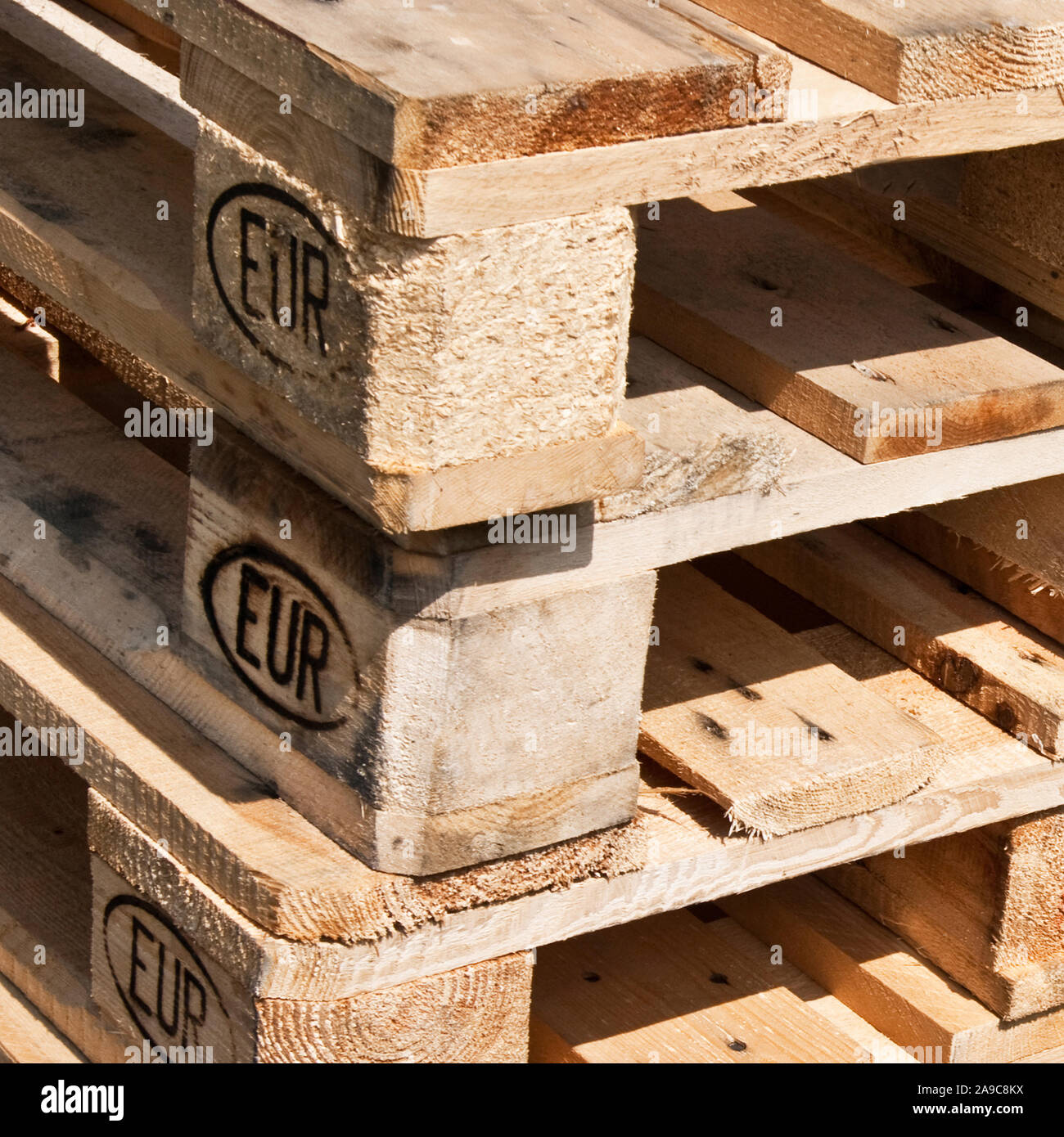 Wooden Euro Pallets Stock Photo Alamy