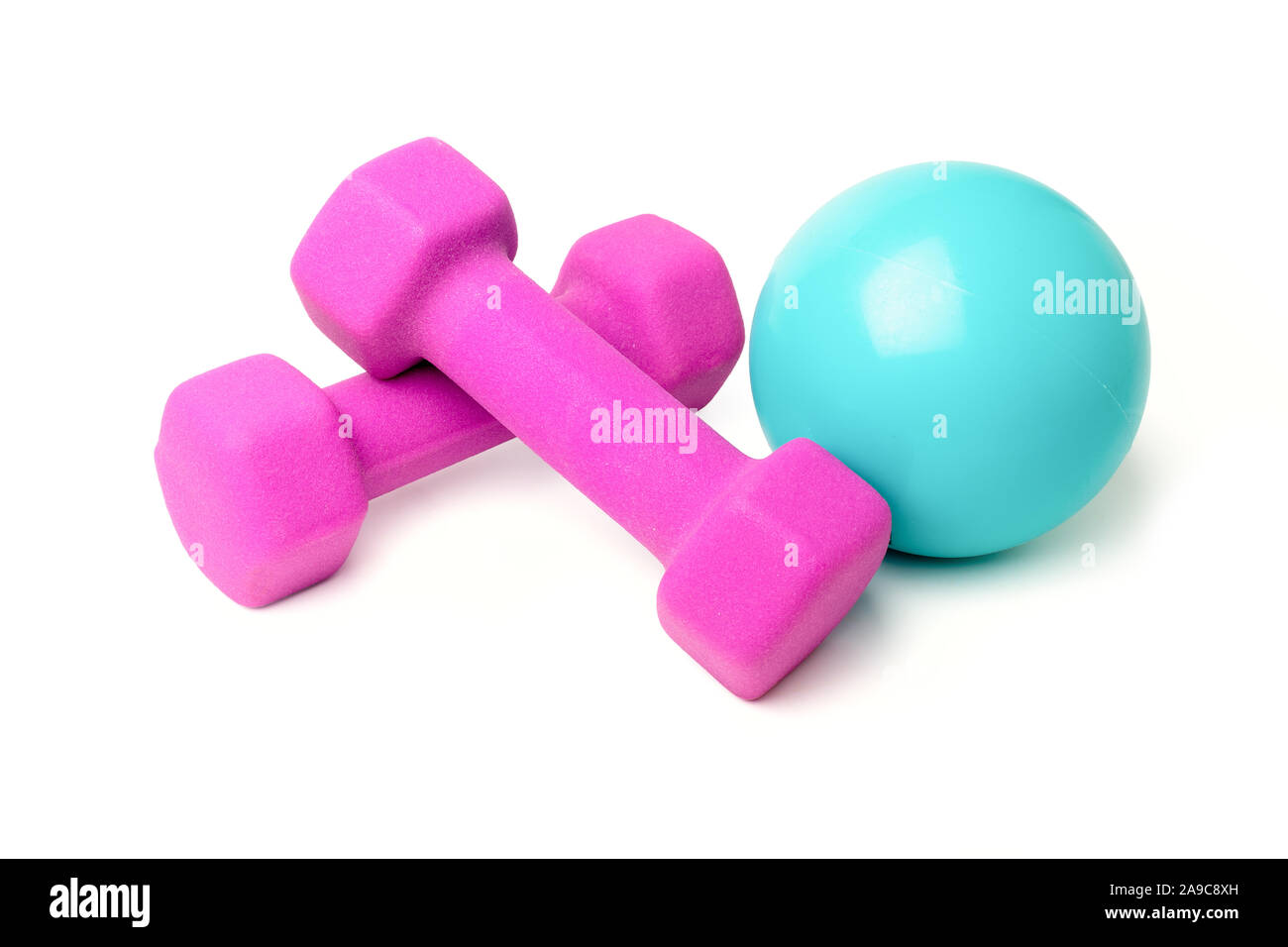 Medicine Balls And Lifting Weights Stock Photo