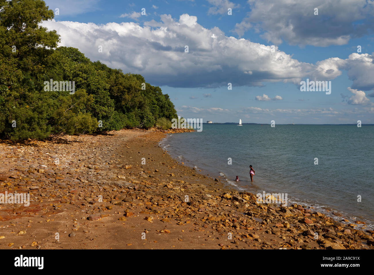 A beach in Darwin on Fannie Bay Stock Photo Alamy
