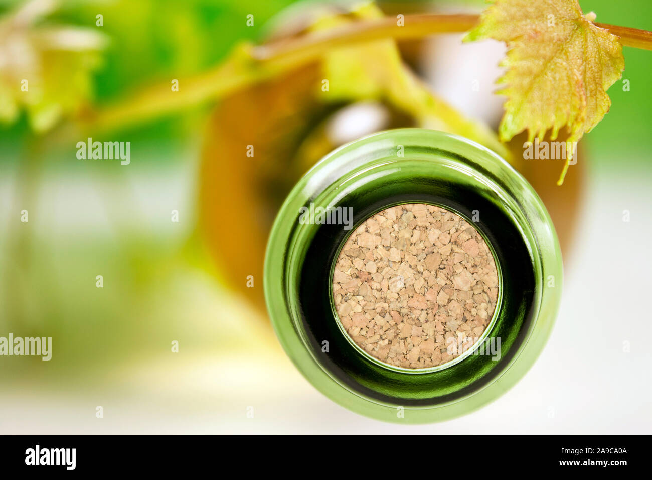 Wine bottle with cork close up Stock Photo Alamy