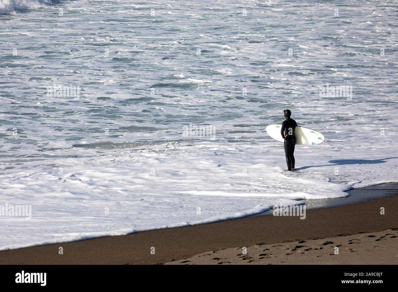 A male surfer in wetsuit entering into the water on Long Strand In  Owenahincha In West Cork In Munster Region; County Cork, Ireland Stock  Photo - Alamy
