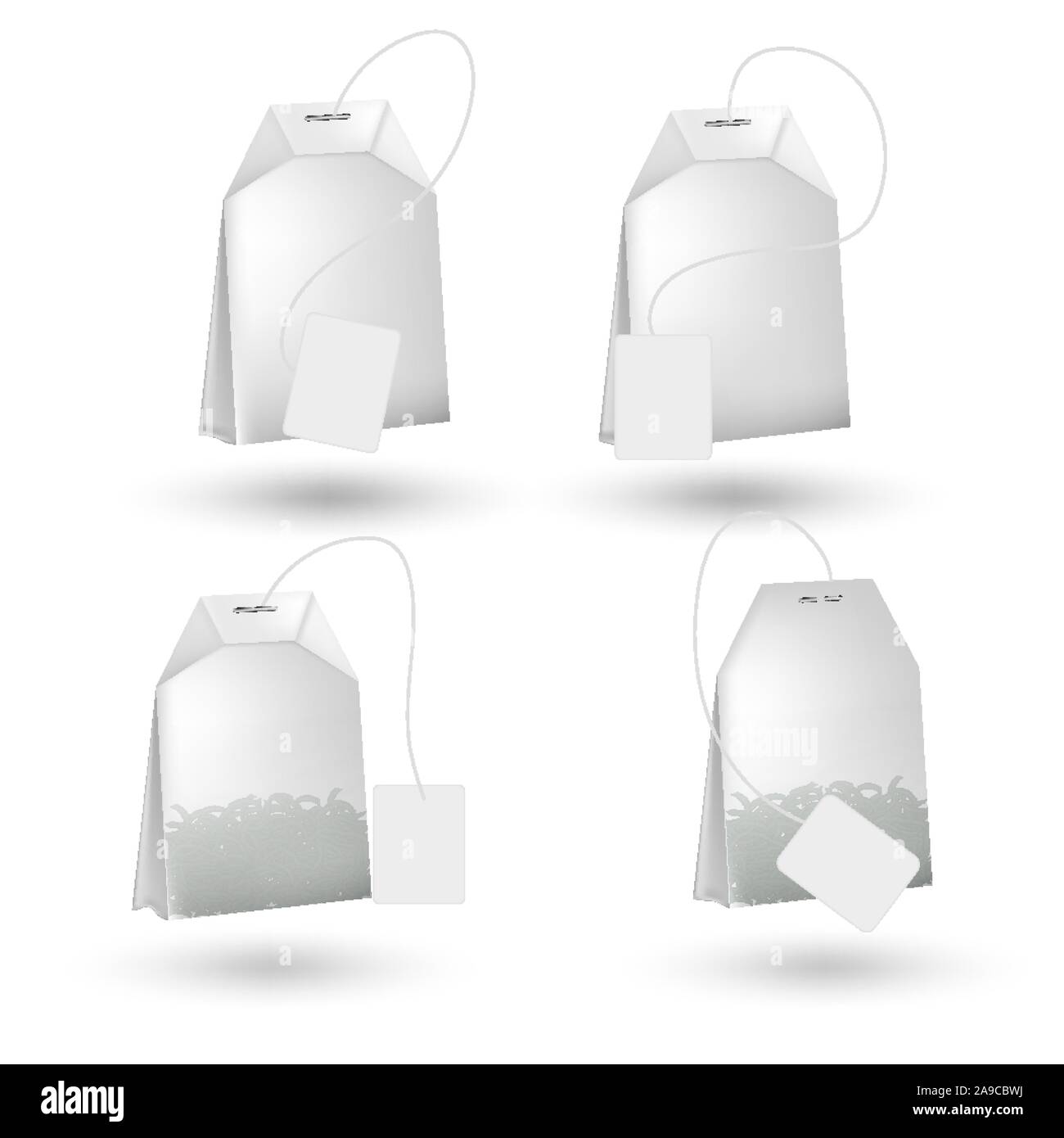 Realistic tea bag isolated on white background Stock Vector Image & Art