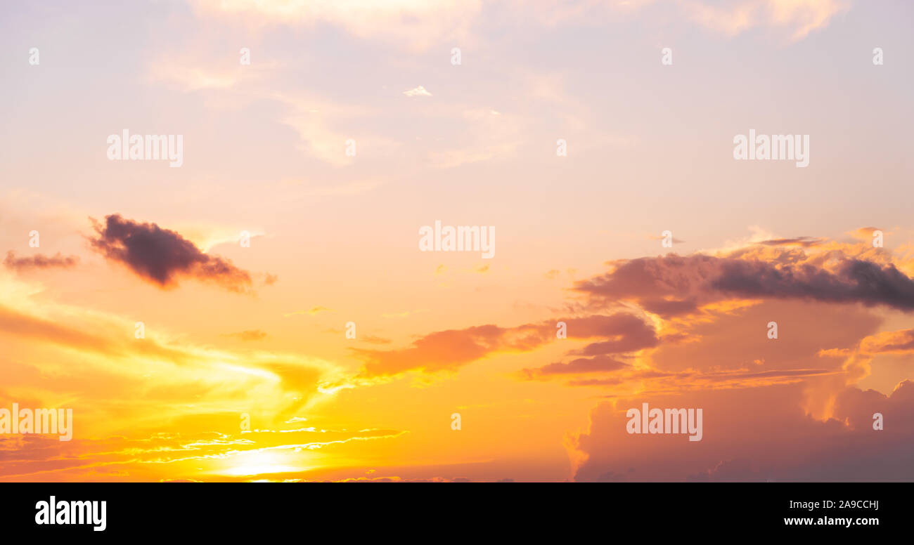 Dramatics red sunset or sunrise sky for background Stock Photo