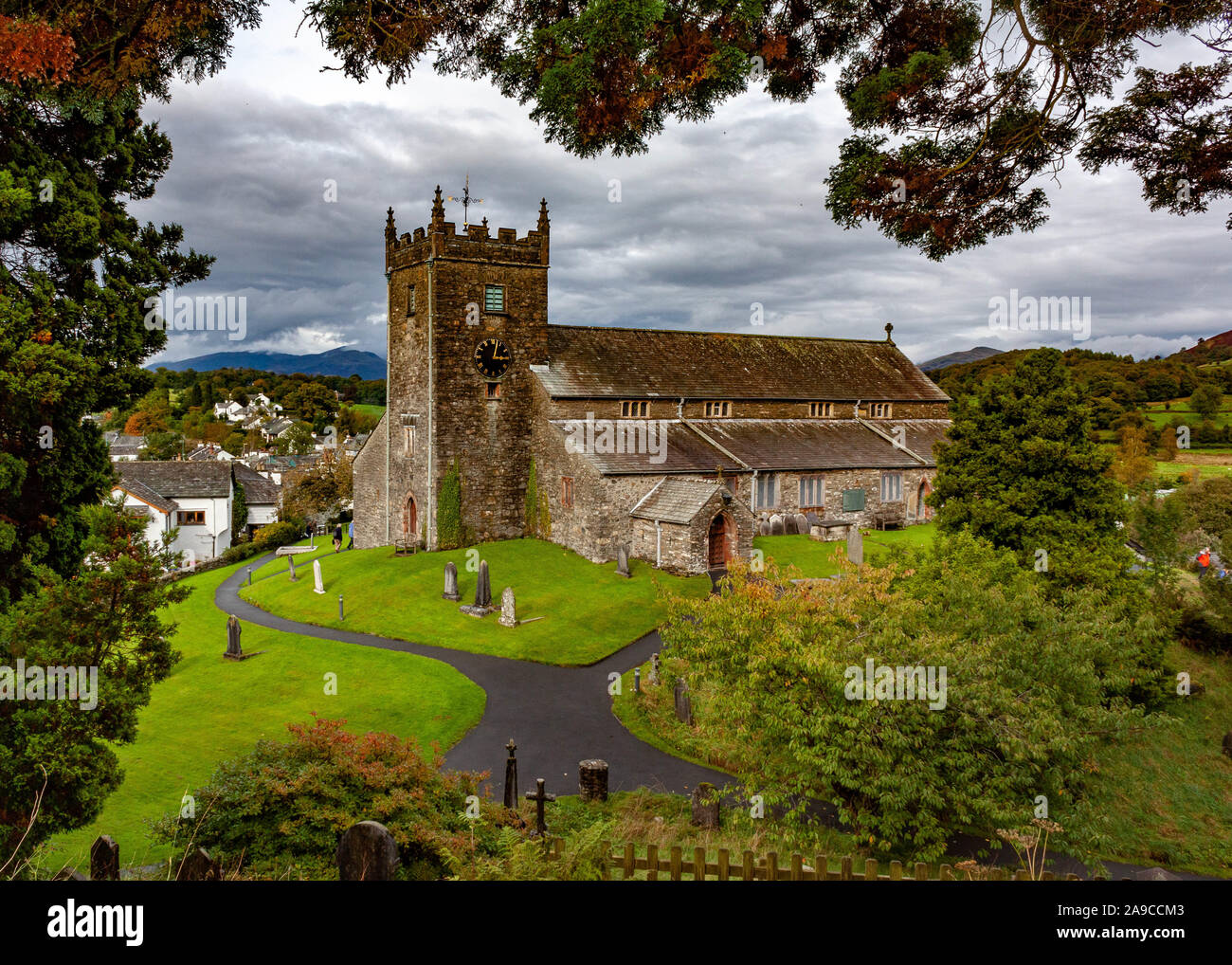 St Michael and All Angels Church, Hawkshead, Cumbria Stock Photo Alamy