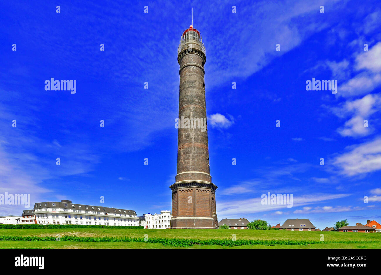 Insel Borkum - Alter Leuchtturm Stock Photo