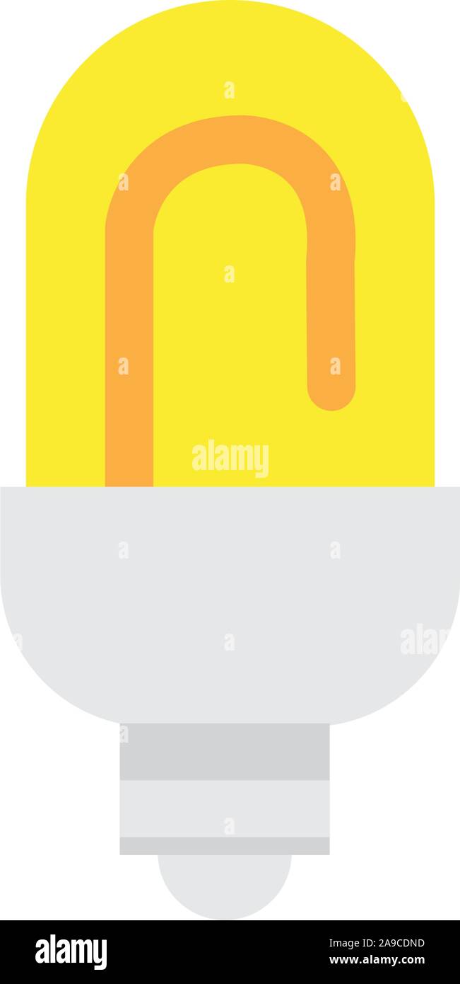 bulb energy electricity light flat icon vector illustration Stock ...