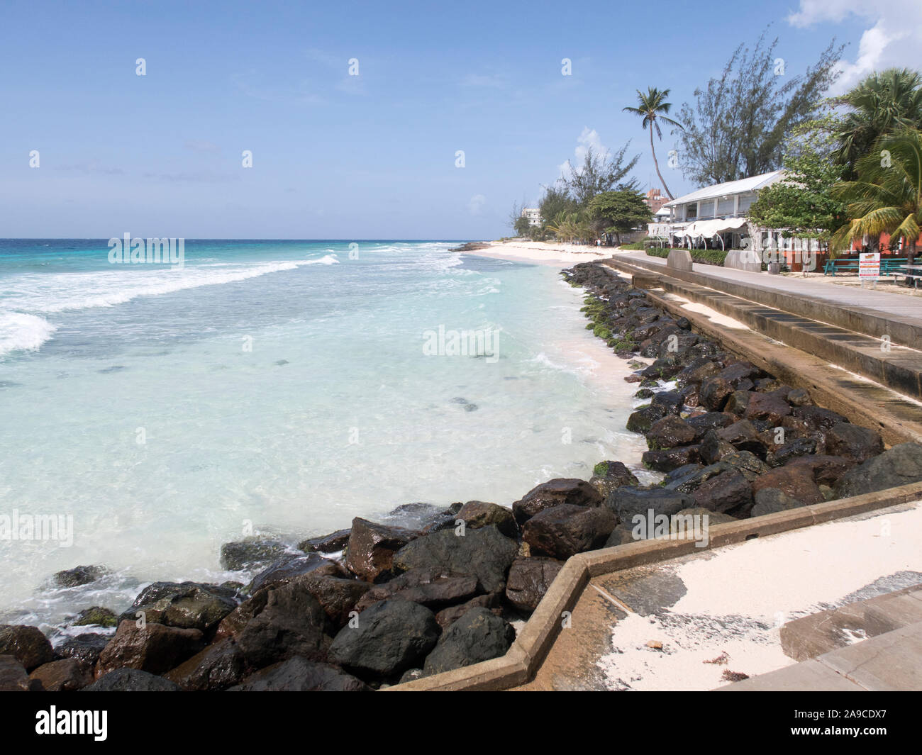 Hastings Rock beach near Bridgetown on the Caribbean island of Barbados Stock Photo