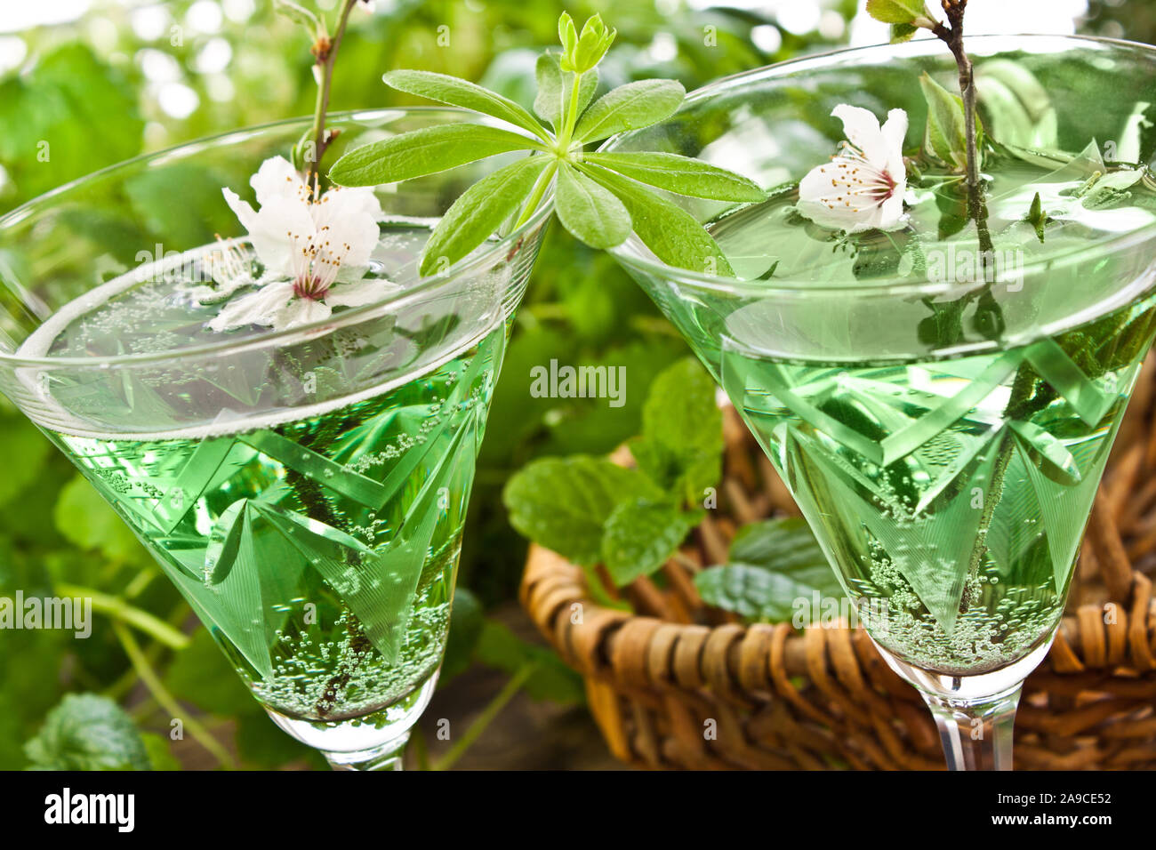 May wine flavoured with woodruff hires stock photography and images