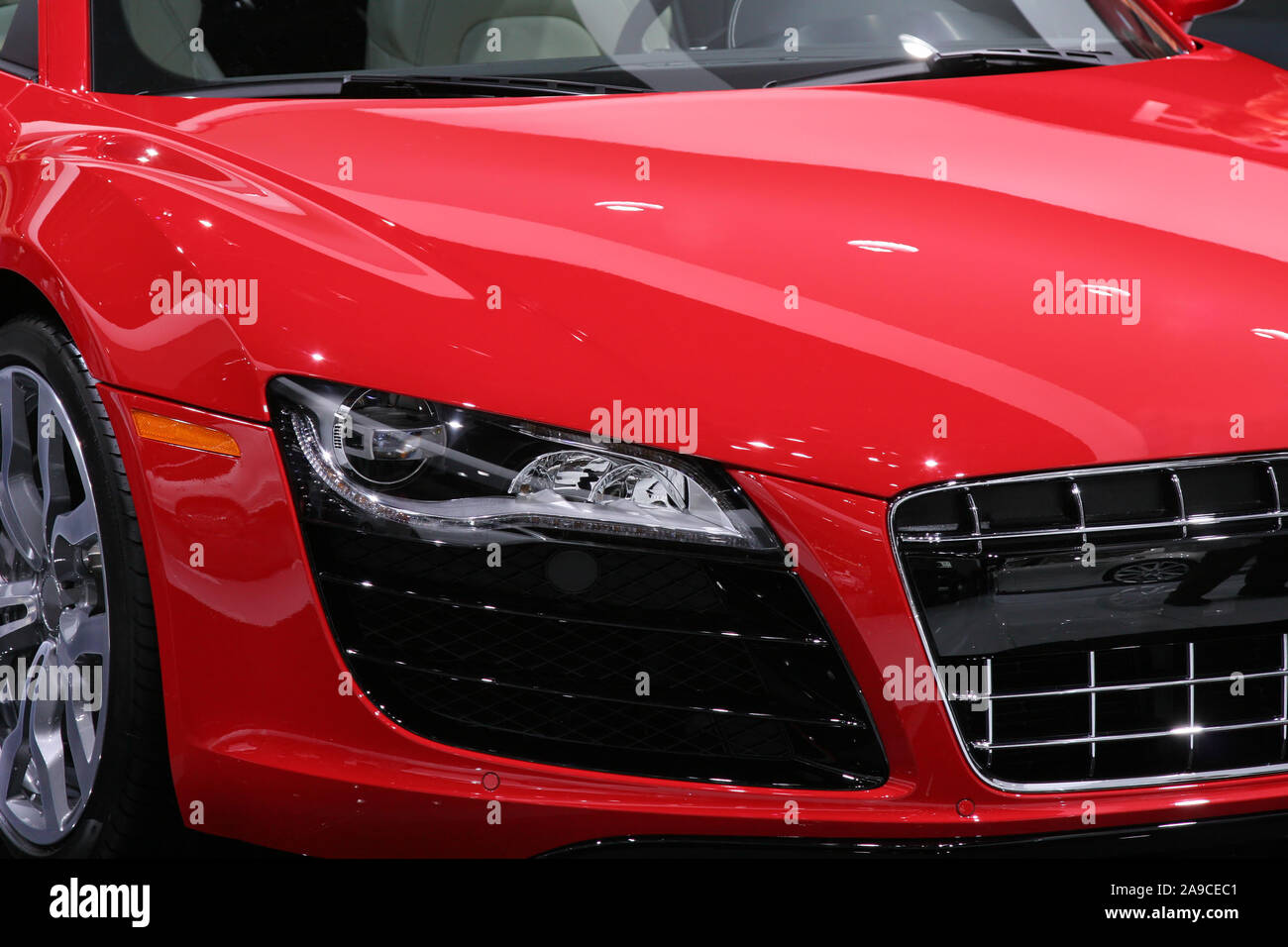 Right front fender of a red sports car Stock Photo Alamy