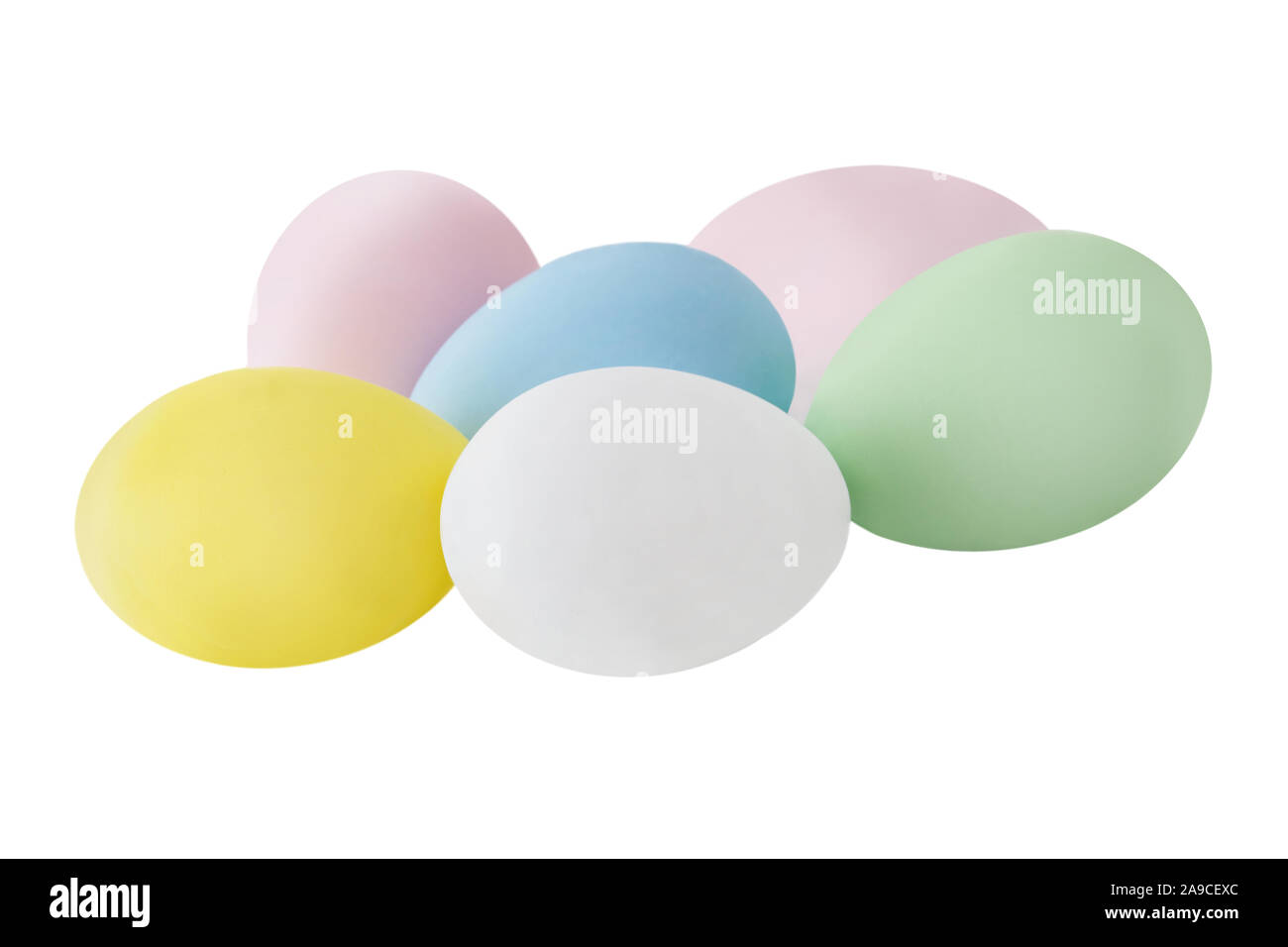 Easter eggs isolated against white background Stock Photo - Alamy