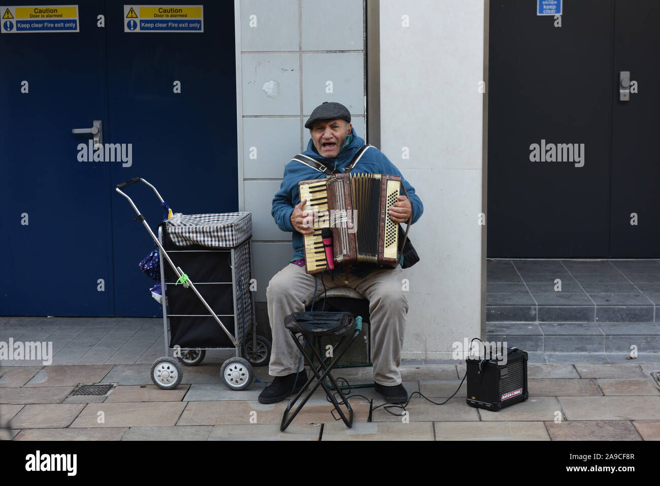 Busker playing piano accordion hires stock photography and images Alamy