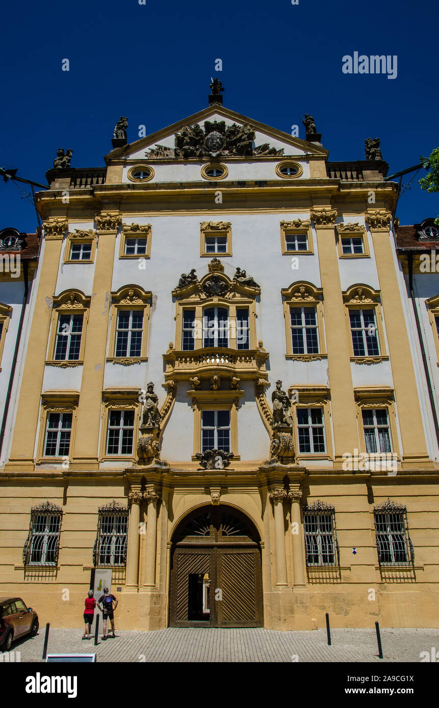 Ellingen belonged to the Teutonic Order from 1216 onwards and was the Residence of the Territorial Commander of the Bailiwick of Franconia. Stock Photo