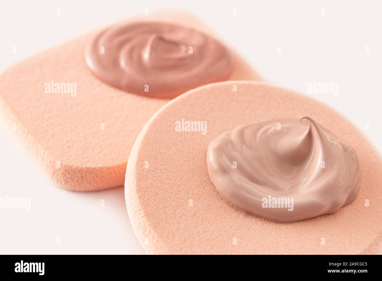 Cosmetics Make up and sponges Stock Photo