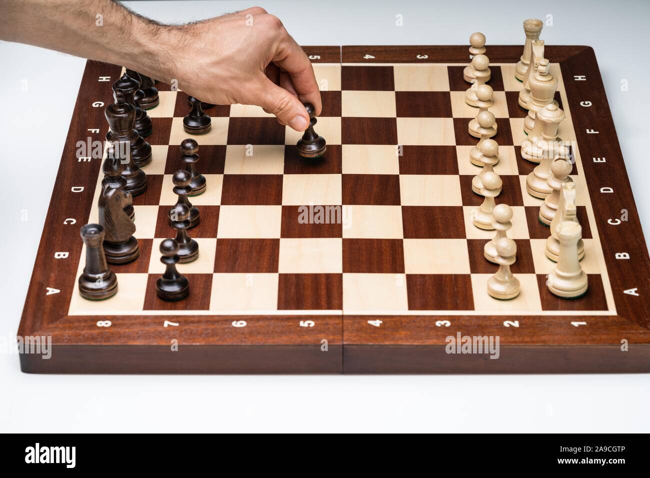 Overhead View Of Chess Board Set Up For A Game Stock Photo - Download Image  Now - 2015, Army, Bishop - Chess Piece - iStock