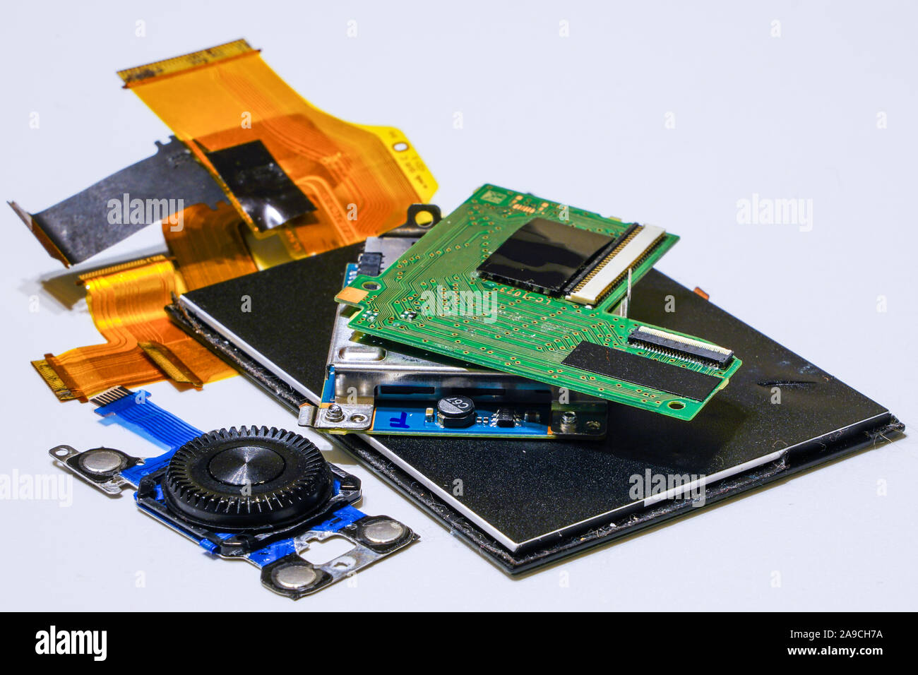 digital camera replacement parts, display, control cursor, chips, and