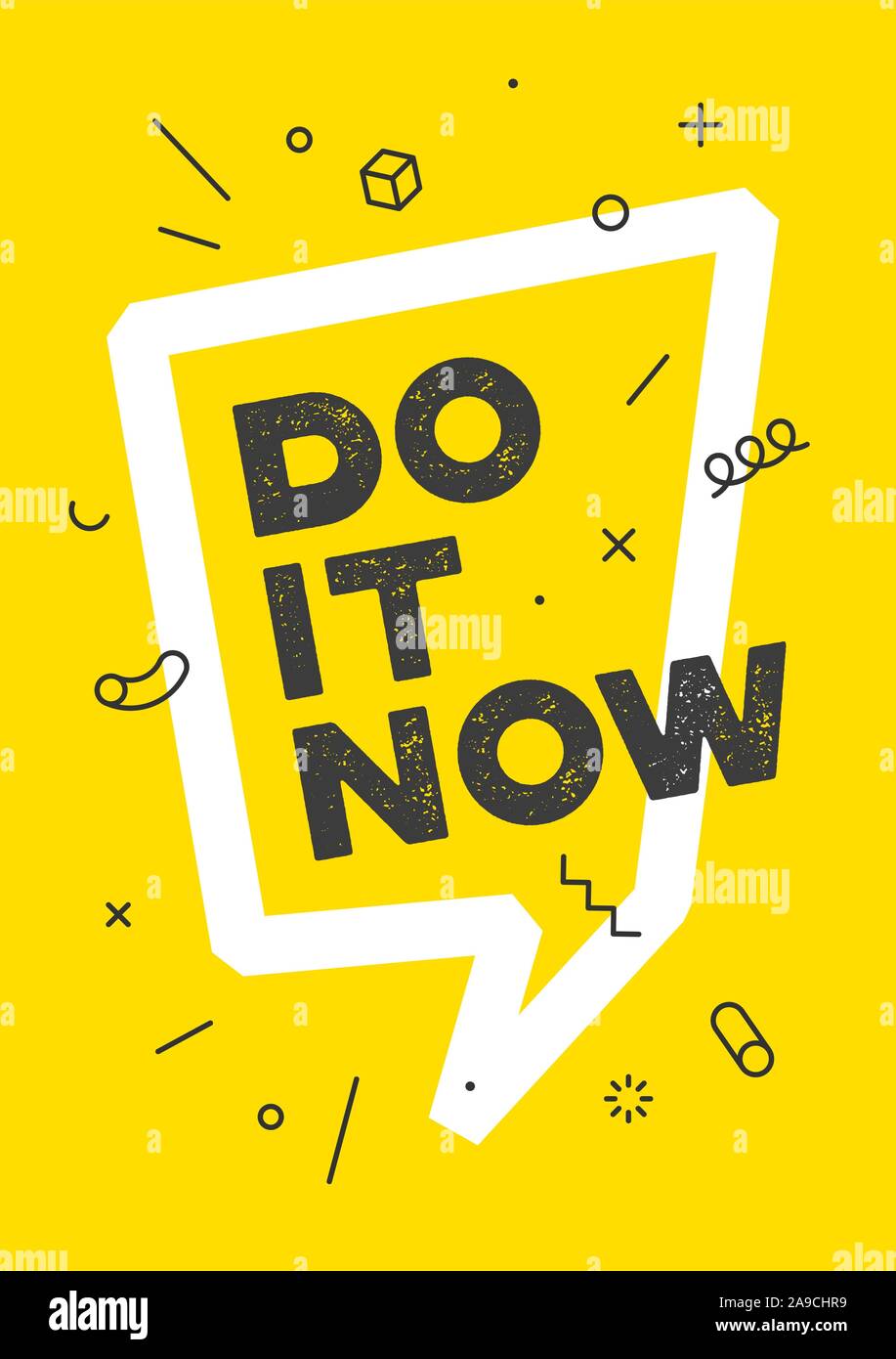 Do It Banner With Text Do It Now For Emotion Inspiration And