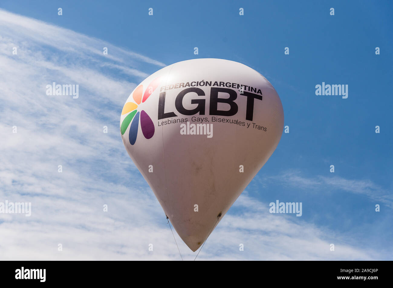 Buenos Aires, Argentina - November 2, 2019: LGBT balloon, Buenos Aires Pride Day Stock Photo