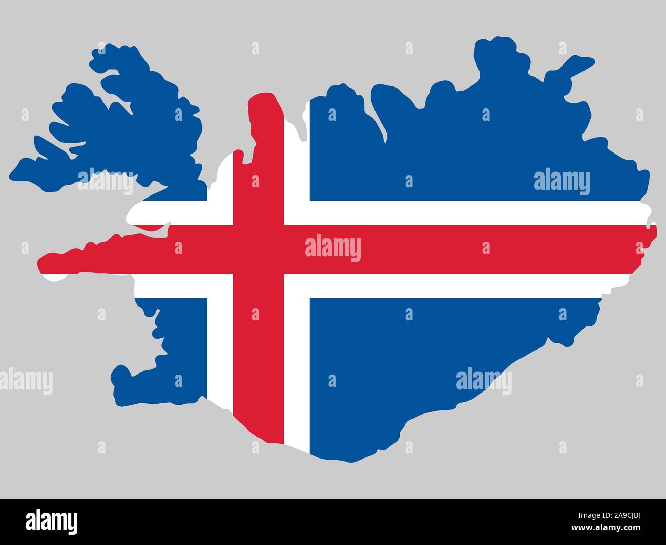 Iceland Map Flag Vector illustration Eps 10 Stock Vector Image & Art ...
