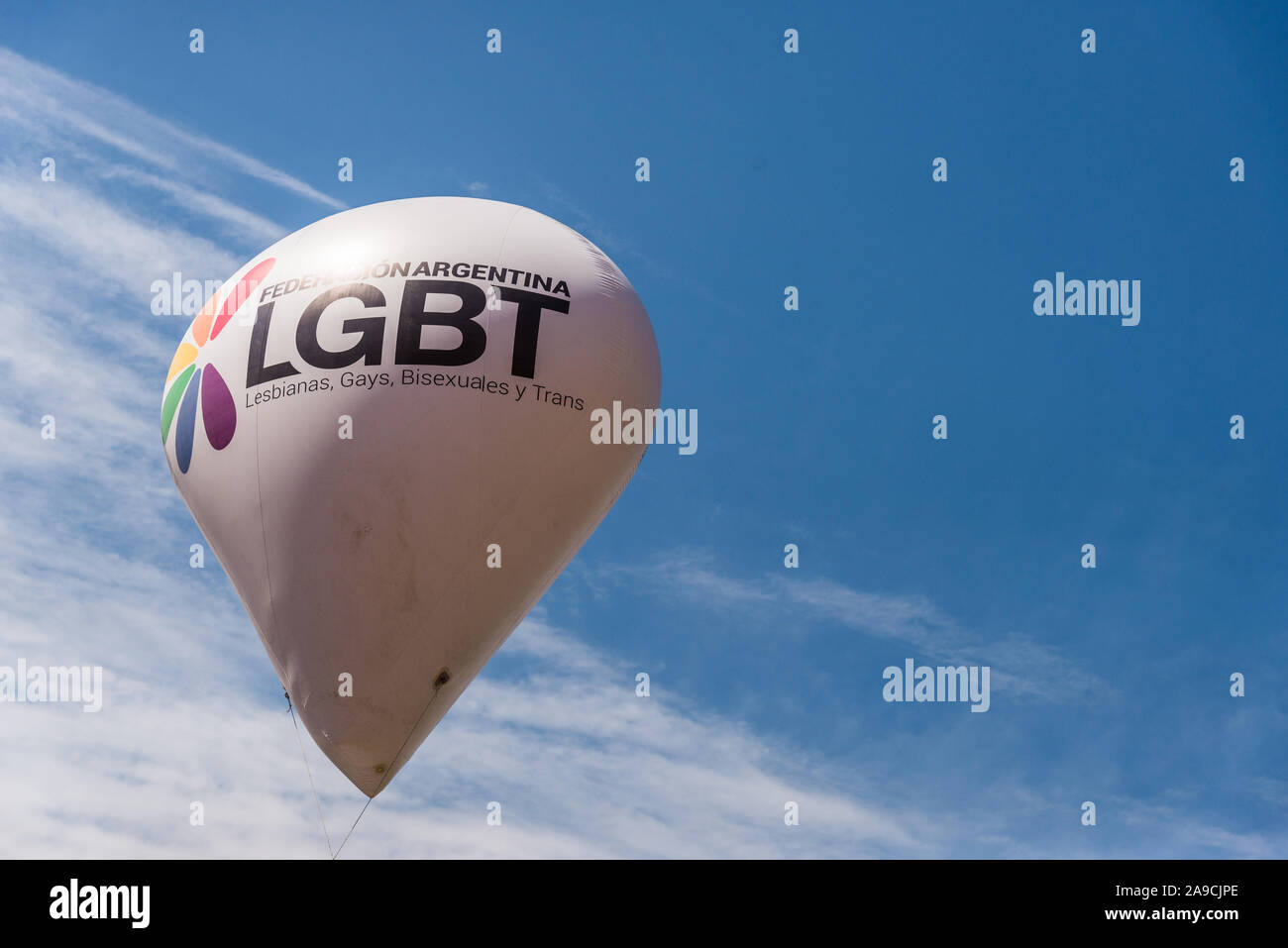 Buenos Aires, Argentina - November 2, 2019: LGBT balloon, Buenos Aires Pride Day Stock Photo
