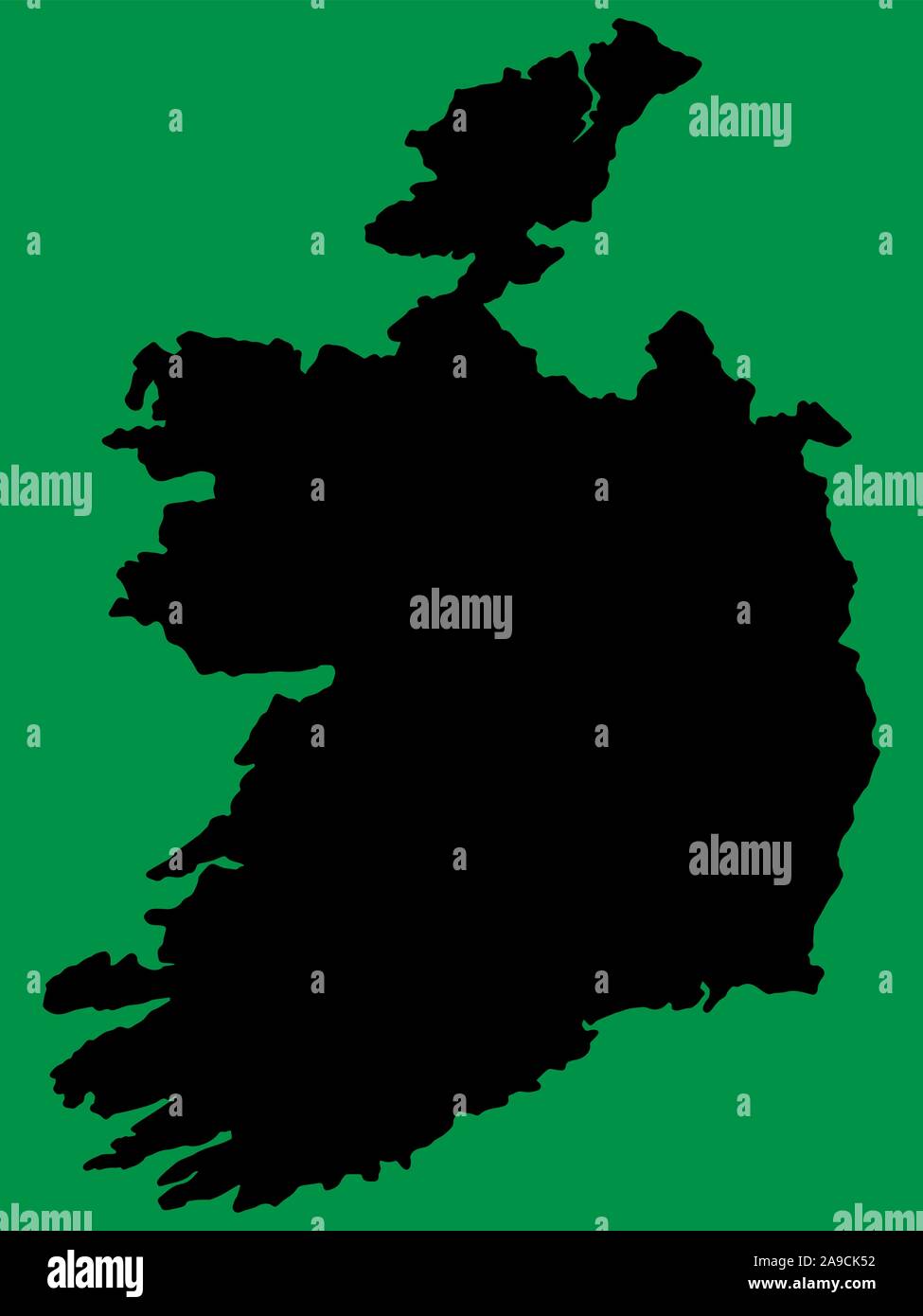 Map silhouette of Ireland Vector illustration Eps 10 Stock Vector Image