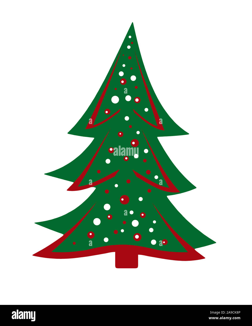 Isolated illustration of christmas tree hi-res stock photography and ...