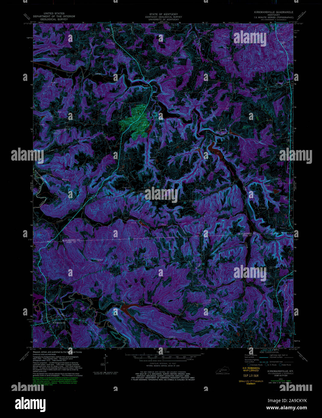 Map of kirkmansville hires stock photography and images Alamy