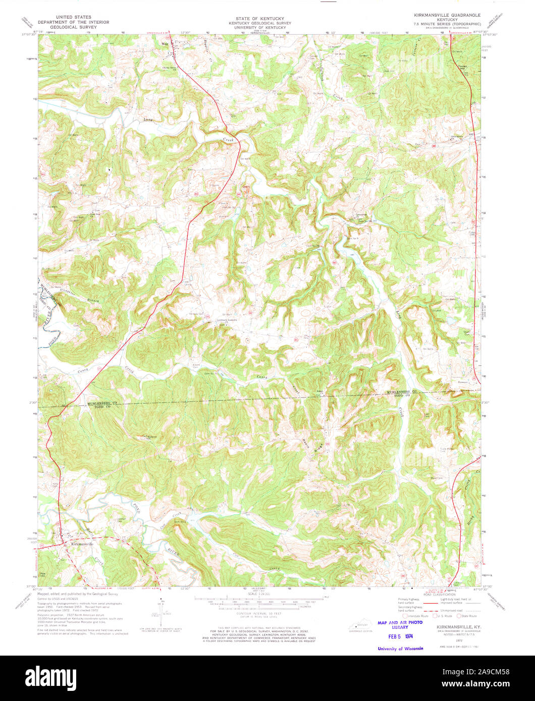 Map of kirkmansville hires stock photography and images Alamy