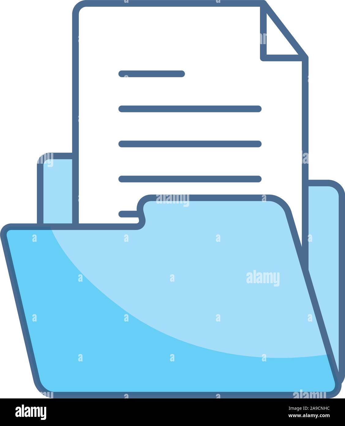 folder file school education learning line and fill vector illustration ...
