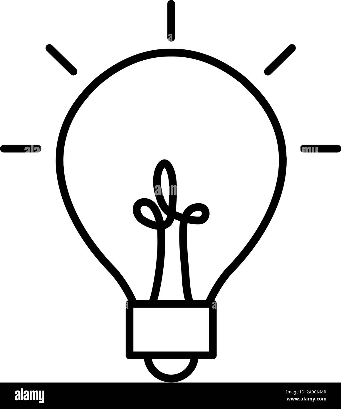 light bulb creativity idea icon line style illustration Stock Vector ...