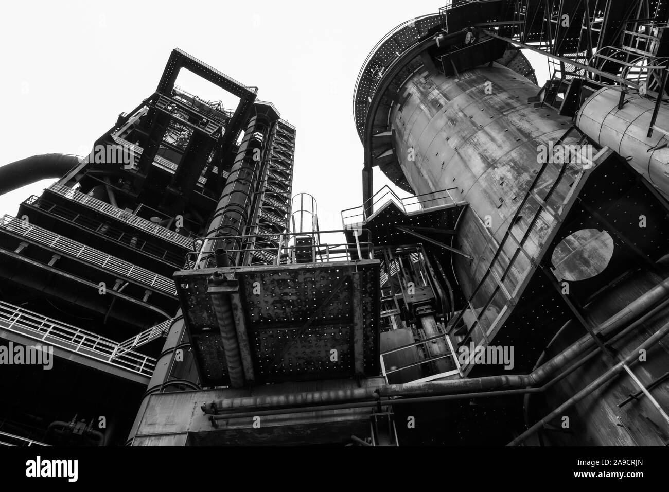 Black and white art abstract industrial backround Stock Photo - Alamy