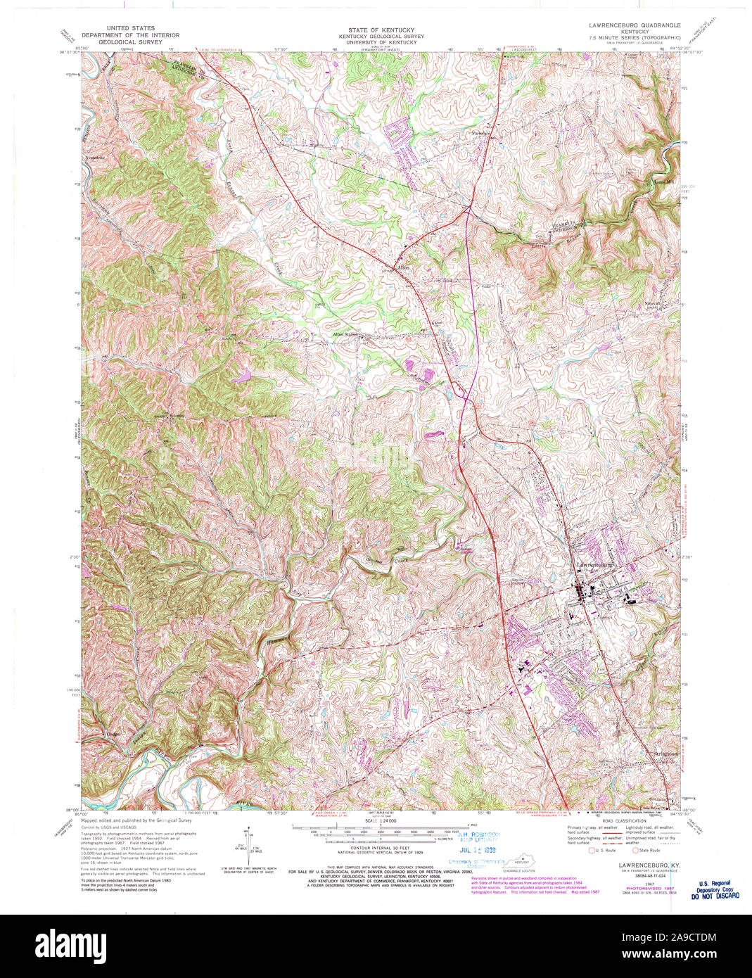 Map of lawrenceburg hires stock photography and images Alamy