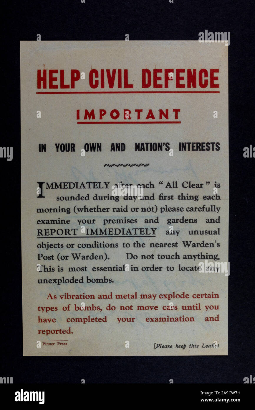 Civil defence poster hi-res stock photography and images - Alamy