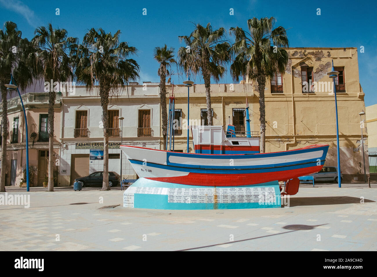 Fishing boat in the Spanish exclave Melilla, Stock Photo