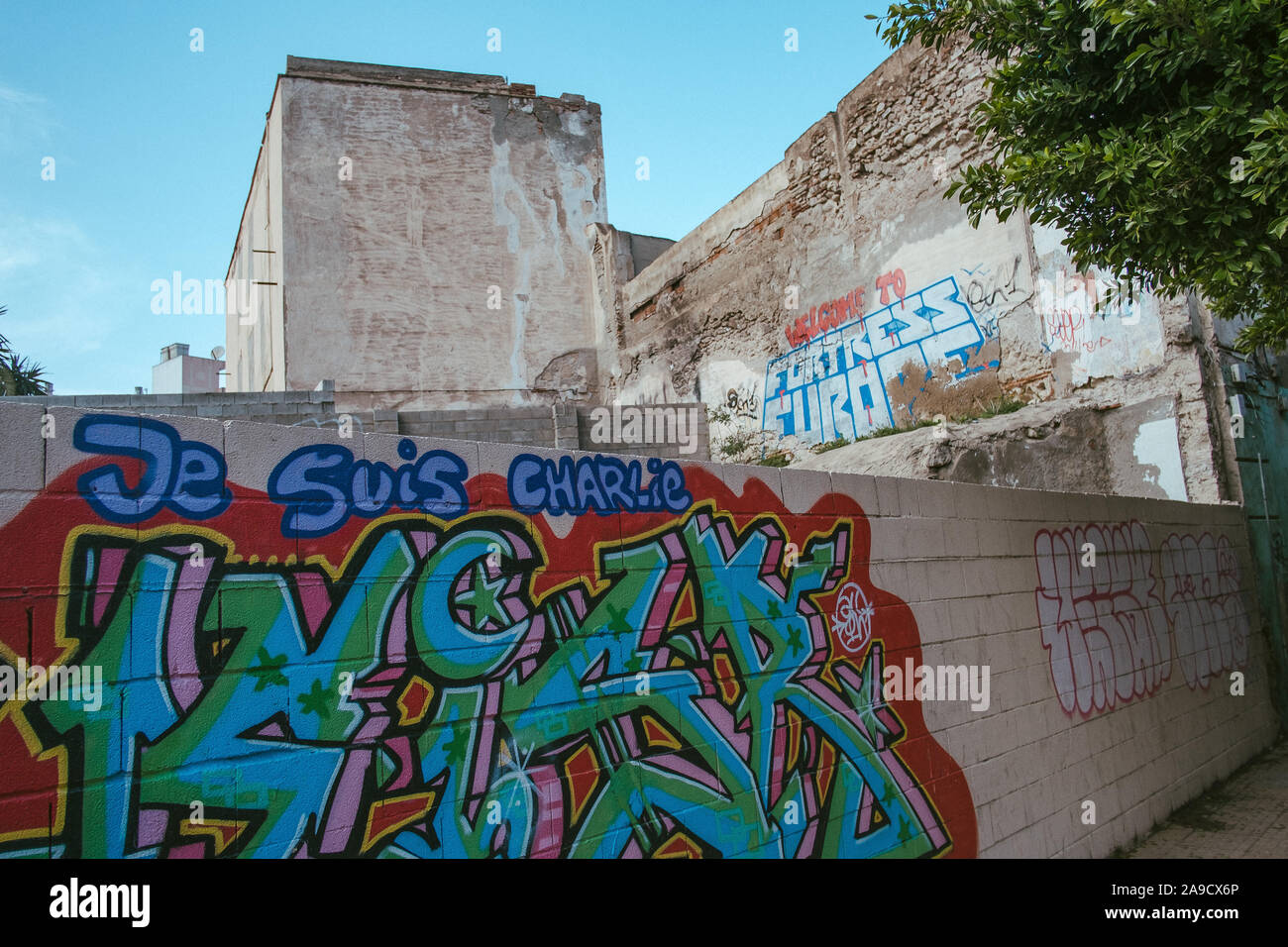 Graffiti in the Spanish exclave Melilla, Stock Photo