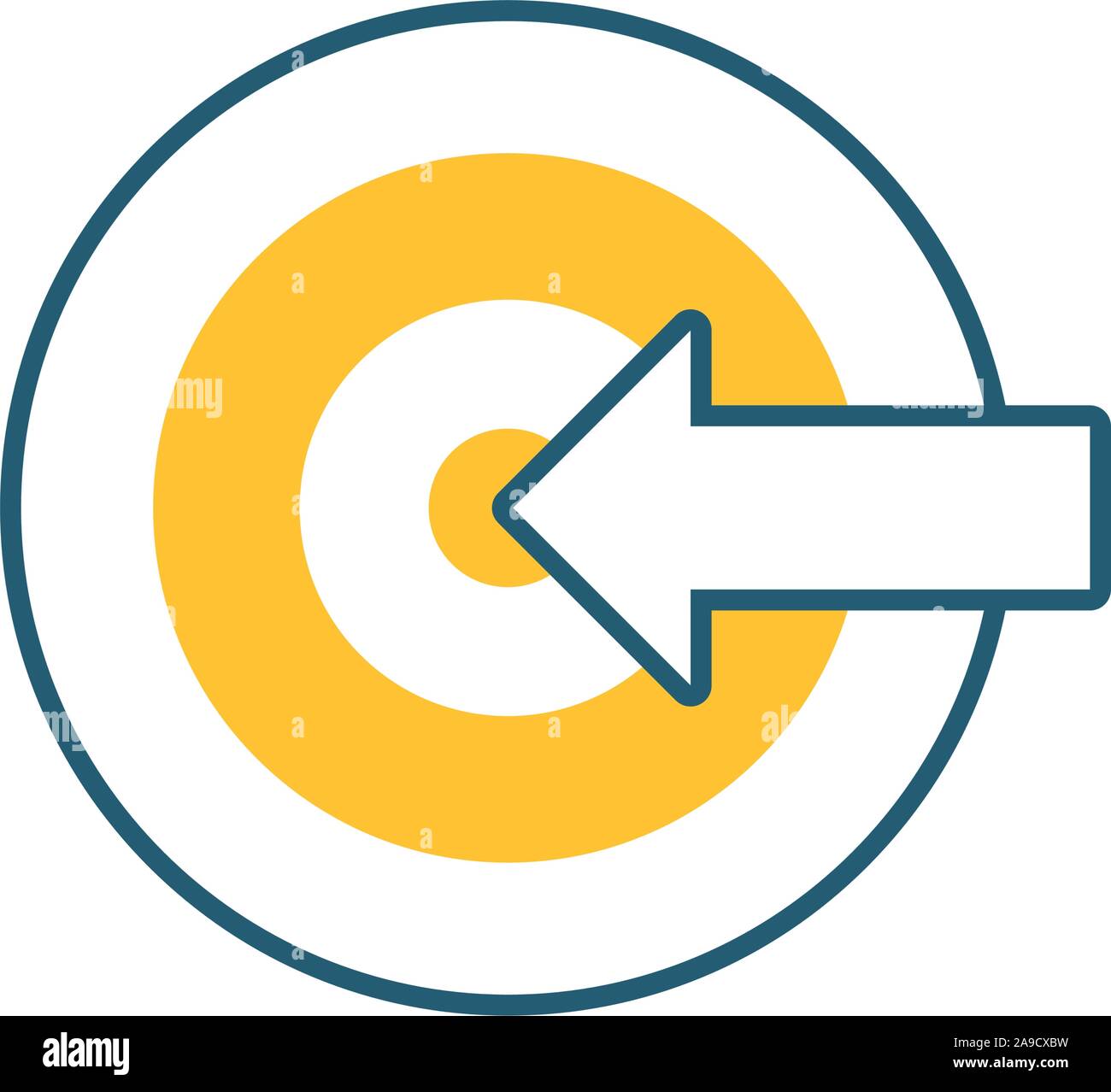 target arrow success isolated icon Stock Vector