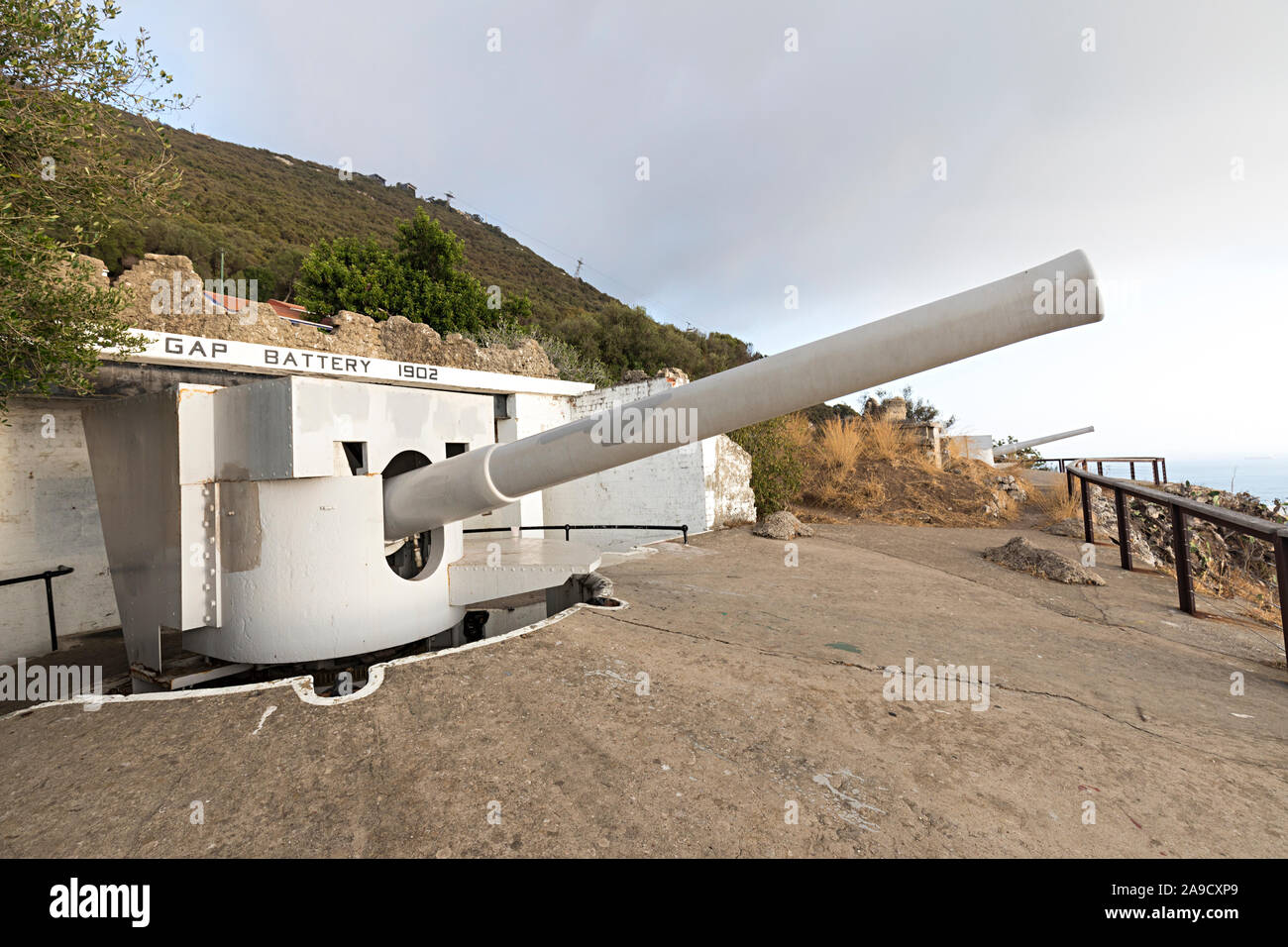 Cannon at Devil's Gap Battery, Gibraltar Stock Photo - Alamy