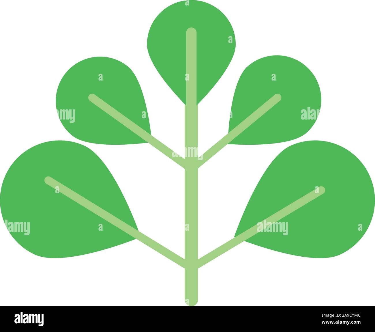 branch foliage nature leaf icon flat vector illustration Stock Vector ...