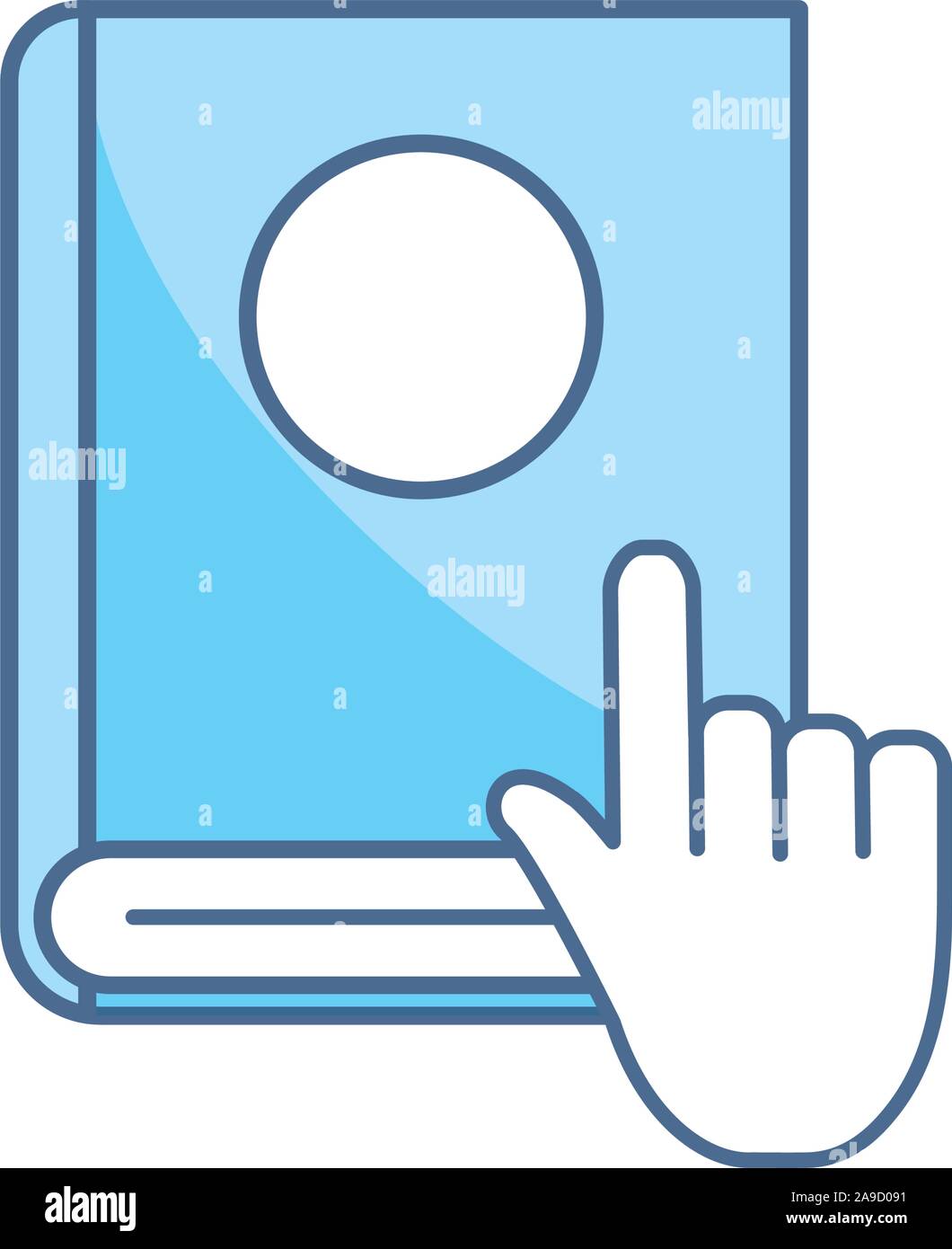 Cursor Book book cursor school education learning line and fill vector illustration ...