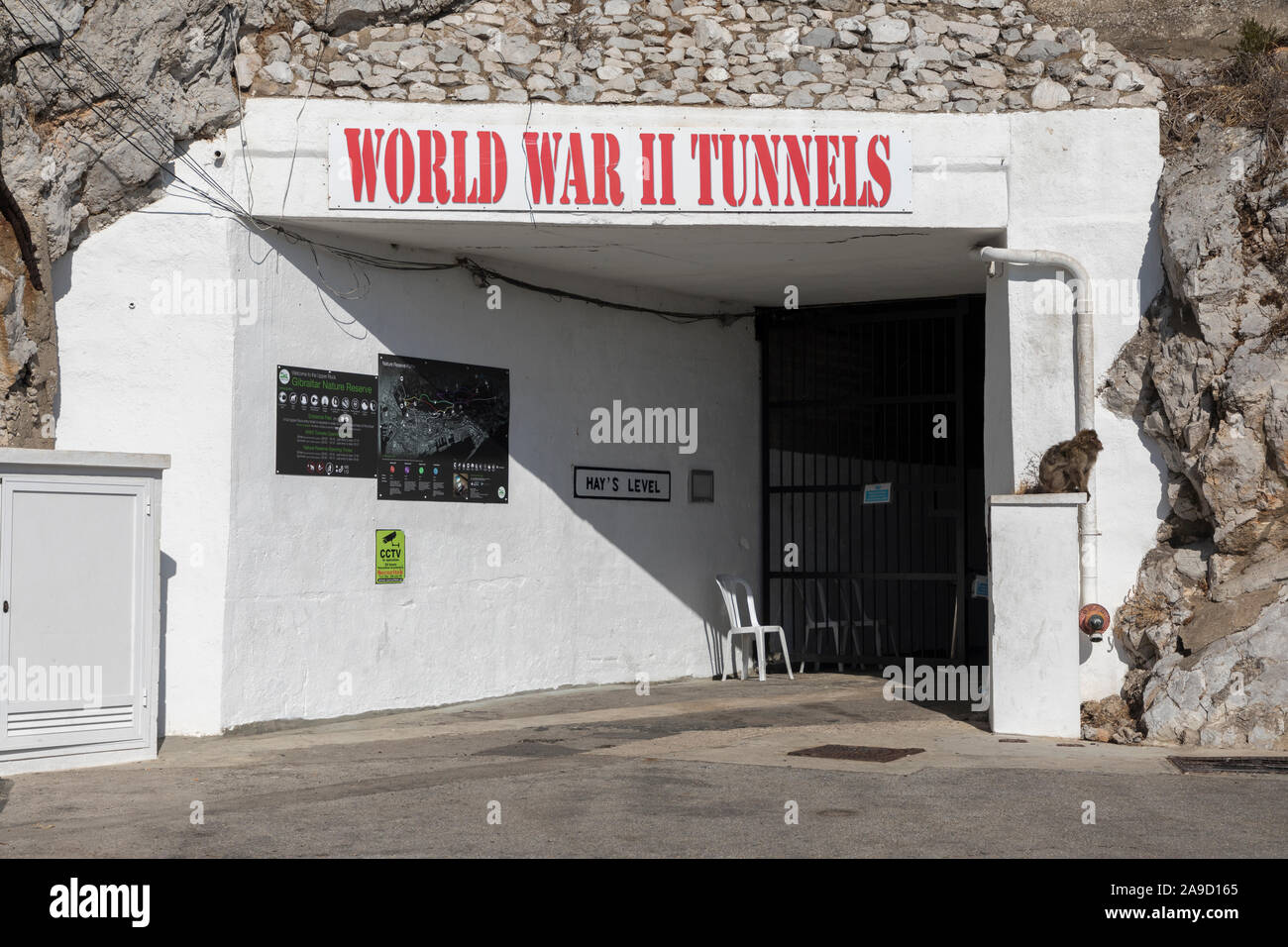 Hay's Level entrance to World War II Tunnels, Gibraltar Stock Photo Alamy