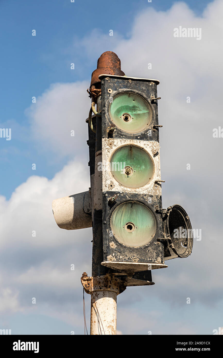 Disused broken traffic light, Gibraltar Stock Photo Alamy