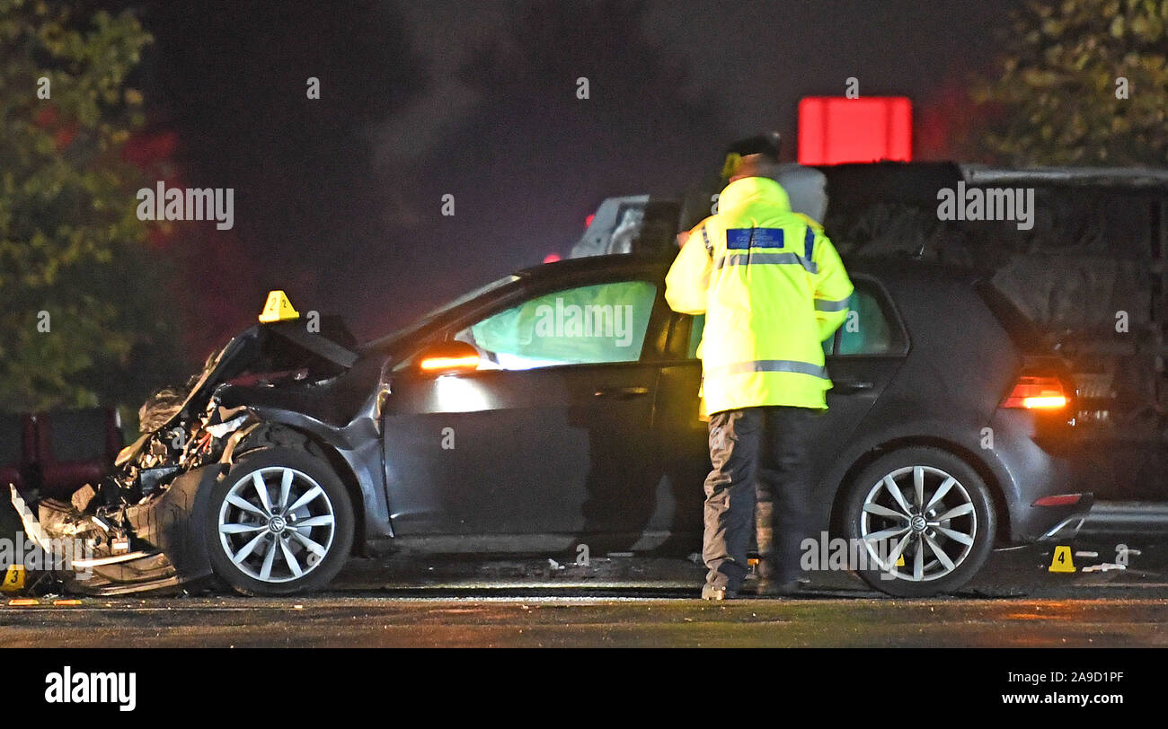 NUMBERPLATE PIXELATED BY PA PICTURE DESK The scene near the village of ...