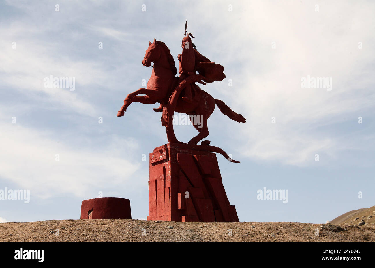 Statue of Manas in Kyrgyzstan Stock Photo