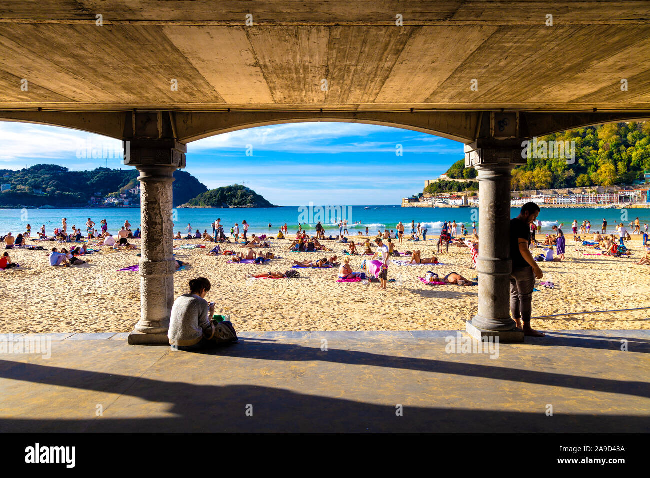 La Concha Beach in San Sebastian, Spain Stock Photo Alamy