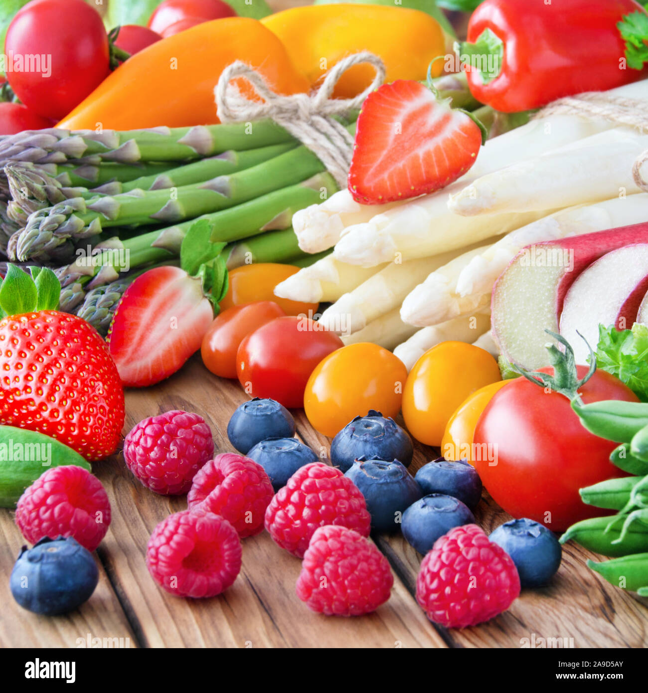 Fresh Fruits and Vegetables Stock Photo Alamy