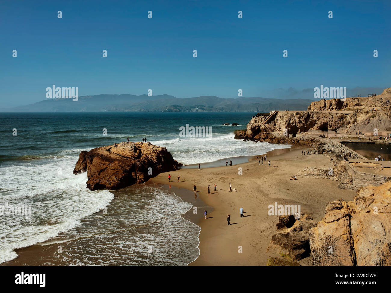 Coastal landscape of Sutro Bath. San Francisco, California, USA. Sep 2019 Stock Photo