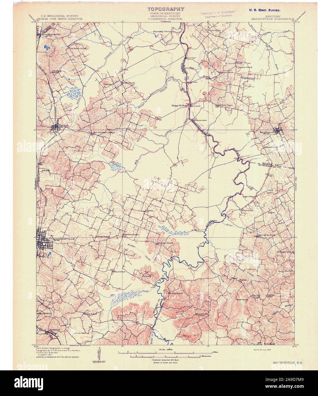 Madisonville kentucky map hires stock photography and images Alamy