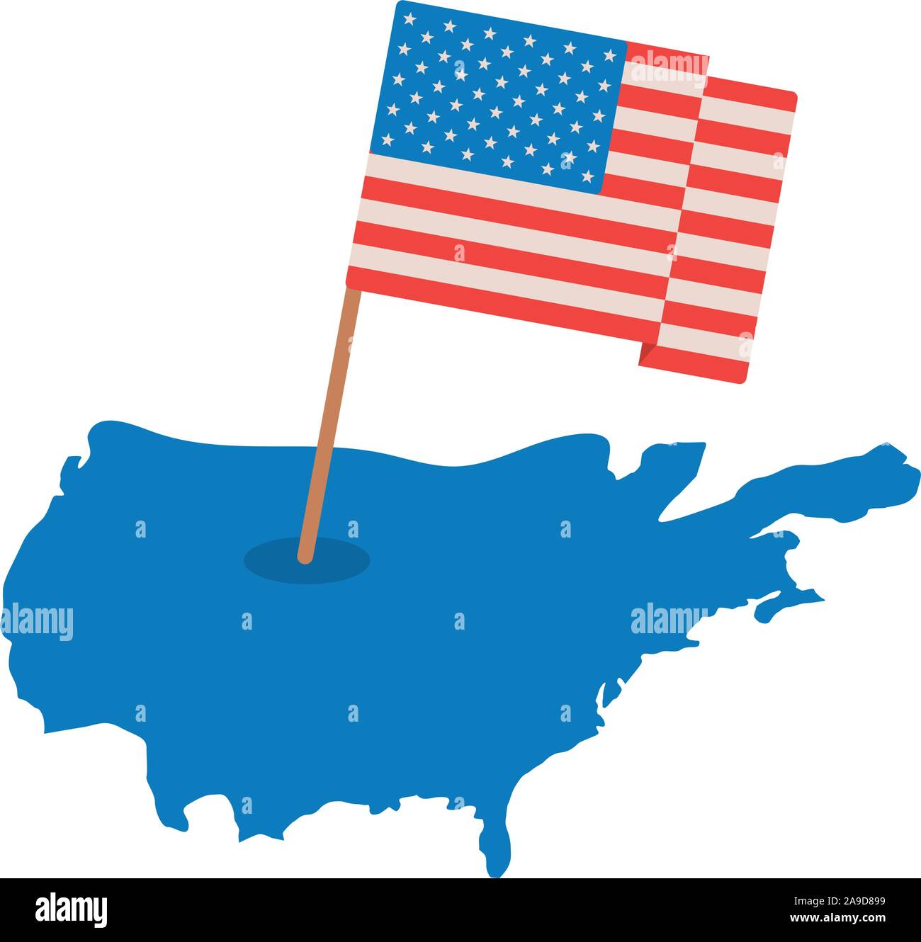 Isolated usa map vector design Stock Vector Image & Art - Alamy