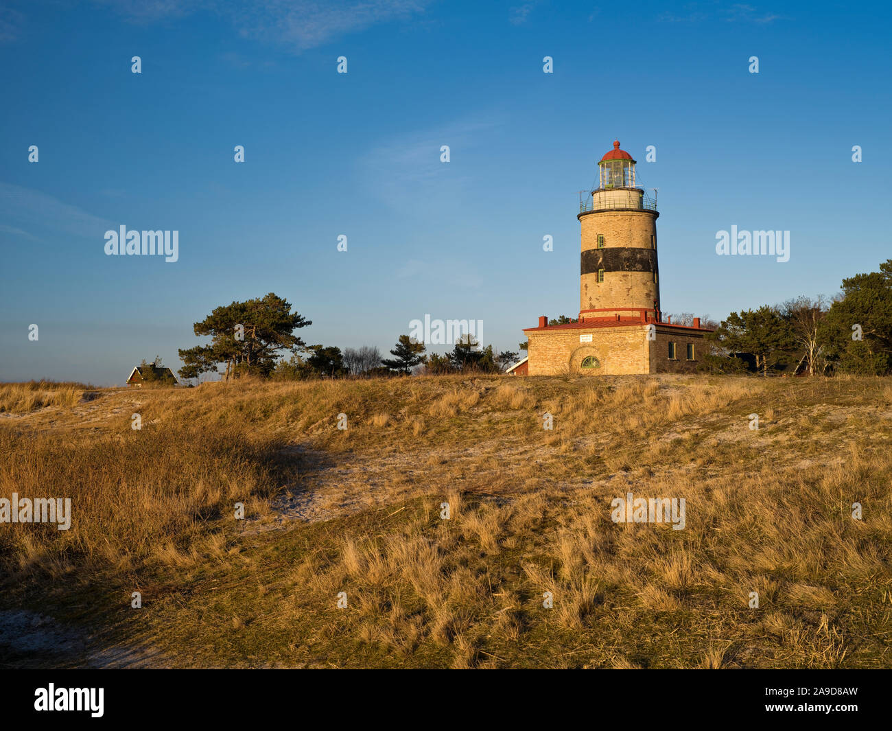 Sweden, Scania, Falsterbo peninsula, Falsterbo Fyr Lighthouse, dune ...