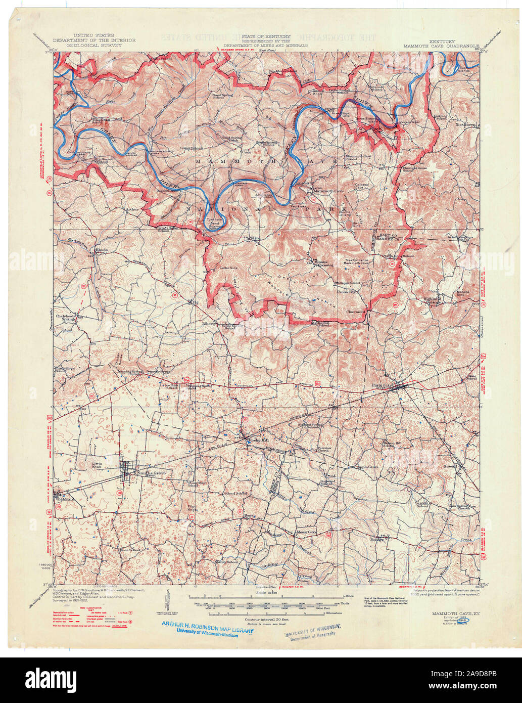 Map of mammoth cave hires stock photography and images Alamy
